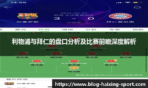 利物浦与拜仁的盘口分析及比赛前瞻深度解析